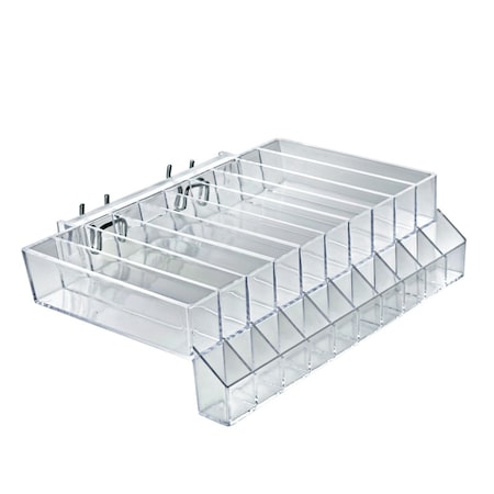 Azar Displays 10-Compartment Tester Tray - slot .9375" x 5.75", PK2 225555